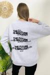 156404 B Yaka Sardonlu Sweatshirt